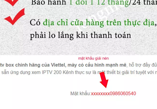 Hướng Dẫn Lấy Mật Khẩu Giải Nén Trang Longmobi 3 Tv box 360